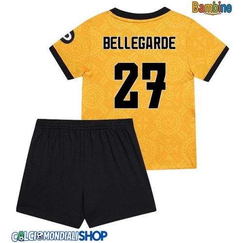 Maglie da calcio Wolves Jean-Ricner Bellegarde #27 Prima Maglia Bambino 2025-26 Manica Corta + Pantaloni corti)